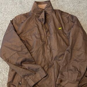 Brown Jacket with Embroidered Logo